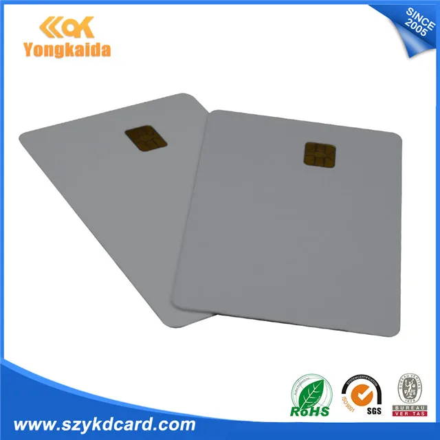 Yongkaida 500pcs/lot PVC Blank cr80 size smart plastic pvc contact ic Fudan 4442 card for access control