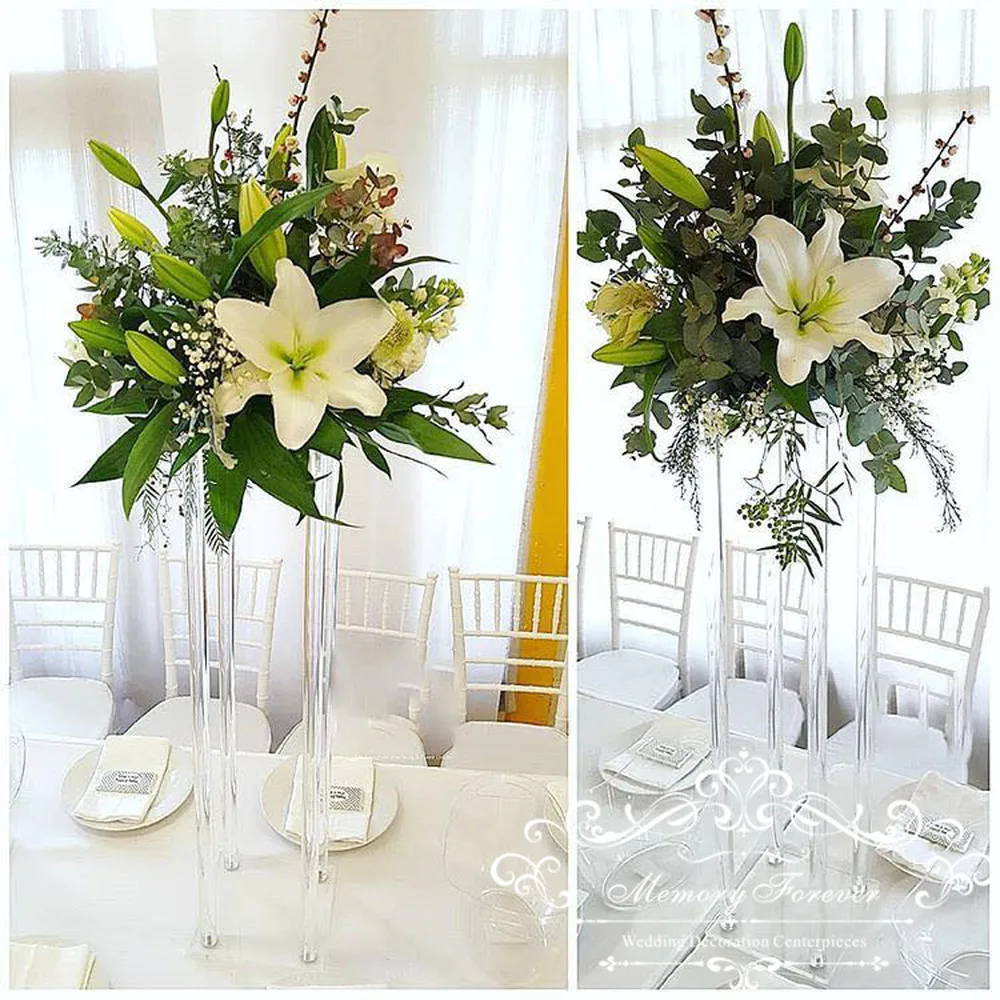 

80cm(H) Wedding Crystal Table Centerpiece Square Table Flower Stand Rustic Wedding Decoration Party Decorations