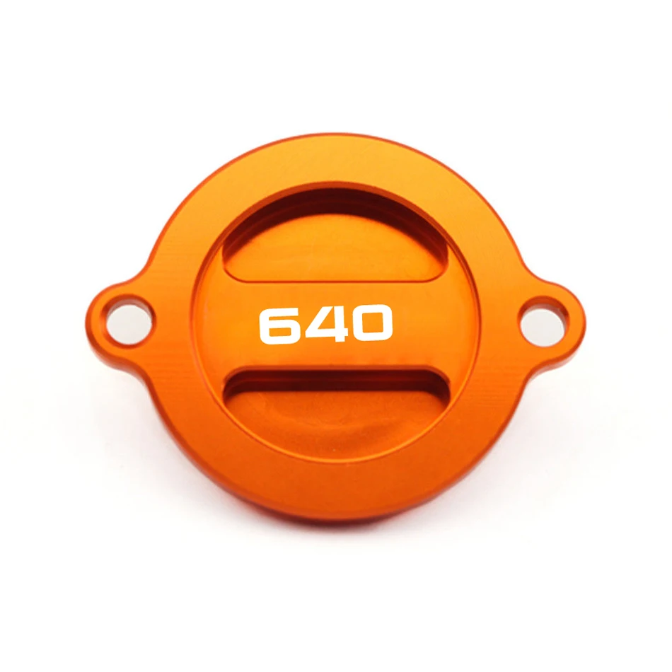 For KTM 640 LC4 Supermoto 640LC4 1999 2000 2001 2002 2003 2004 2005 Engine Oil Filter Cover Cap Motorcycle Accessories Orange