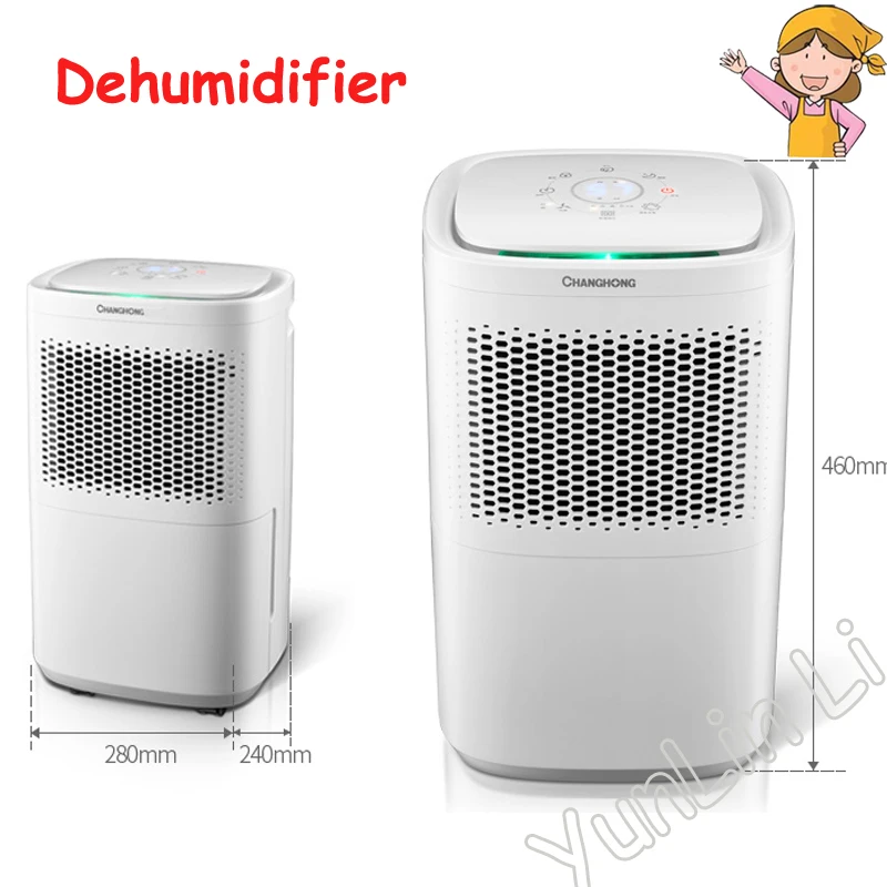 Home Bedroom Dehumidifier Mute High Power Dehumidifier Basement Air Dryer Machine CH18-Y2CR2