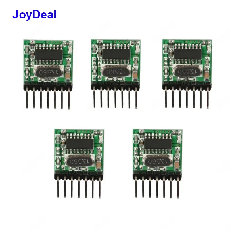 433 Mhz Superheterodyne RF Wireless Transmitter Switch Module 1527 Encoding 2262 Code DC 3V-24V For Remote Control DIY Kit 5Pcs