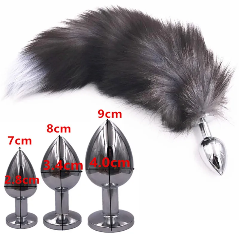 3 Size Fox Tail Big Butt Plug Metal Anal Plug Erotic Toys Cosplay Tail Sexy Anal Sex Toys for Woman And Men Funny Adult Sex Toy