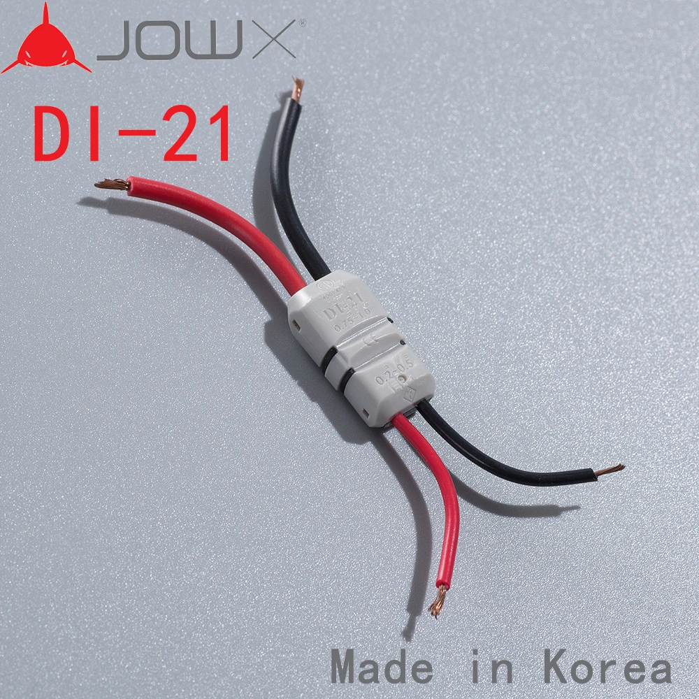 

DI-21 100PCS 2 Way Dual Butt Joint 18/23-20GAWG 0.75/0.3~0.5MM Quick Wire Connector Cable Clamp Terminal Splice LED Light Strip