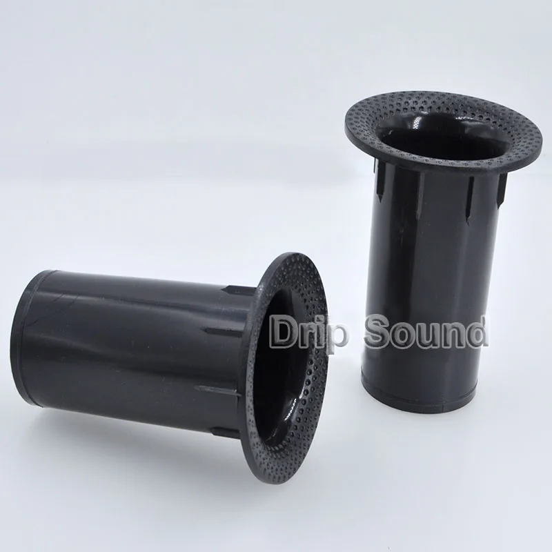 2pcs Speaker Port Tube Bass Subwoofer Audio Reflex Tube Loudspeaker Vent 42x80mm #Black