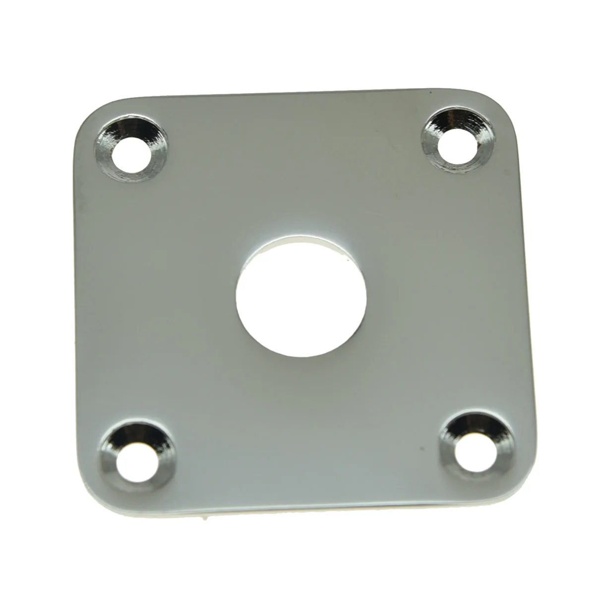 Dopro Nickel Flat Base Flat Bottom Metal Guitar Jack Plate Square Jackplate Fits Les Paul