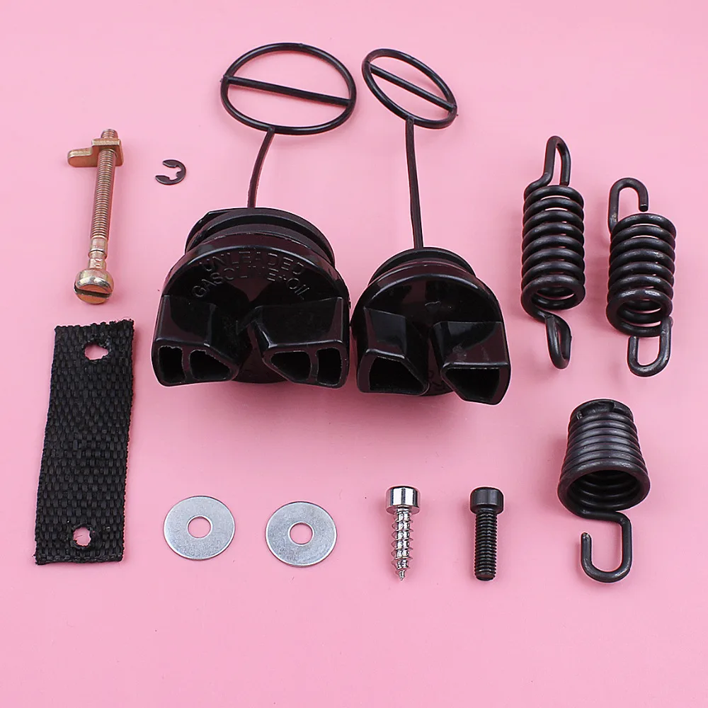 AV Buffer Shock Spring Set Per Partner 350 351 Carburante Tappo del Serbatoio Dell'olio Tendicatena Tenditore Candela Motosega Sostituire pezzo di Ricambio