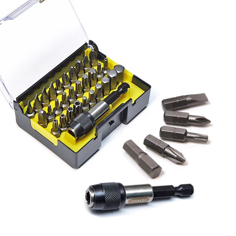 Imagem -05 - Stanley-conjunto de Ponteira de Chave de Fenda 25 mm 31 Peças com Suporte de Ímã de Liberação Rápida Magnético 60 mm Phillips Pozi Torx Etc.