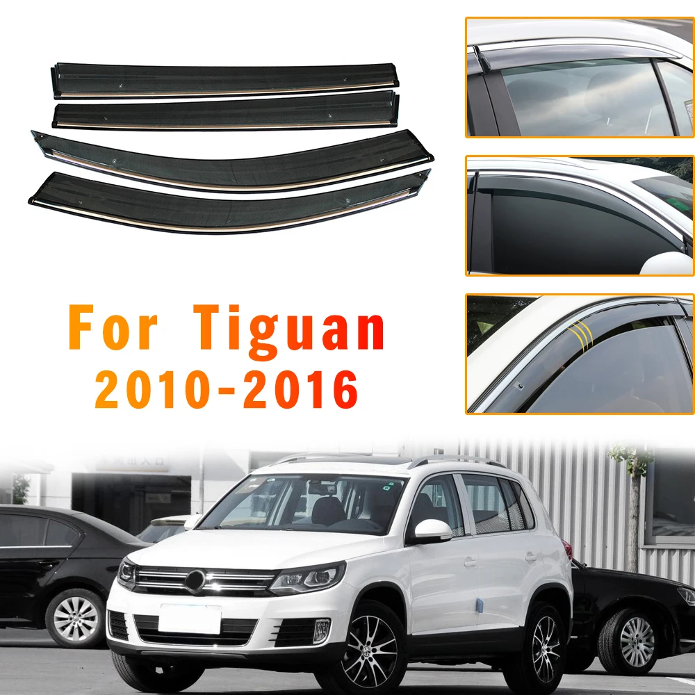 

Car Sun Visor Window Visor Rain Shade for Car Window Plastic Visor Accessories For Volkswagen Tiguan 2010-2016 4PCS