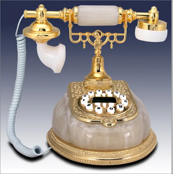 Direct manufacturers call display antique telephone landline household jade creative European retro rose Silver