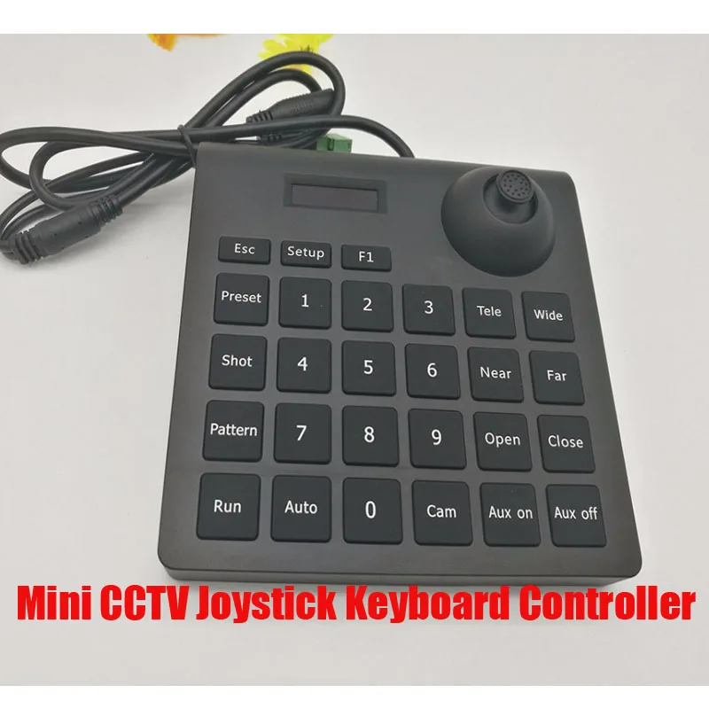 

Mini CCTV Joystick Keyboard Controller for Security Pan Tilt Zoom PTZ Speed Dome Camera Support Pelco P/D Protocol