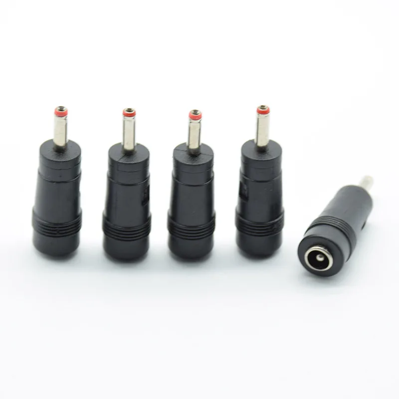 Adaptador de conector de alimentación de CC para portátil, 5,5x2,1mm hembra a 3,5x1,35mm macho, 2,1 a 3,5x5,5x1,35, lote de 5 unidades