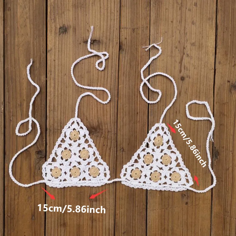 12 Color Hand Crochet Sunbathing Mini Bikini Applique Women Sexy Micro Swimwear Lingerie Sets