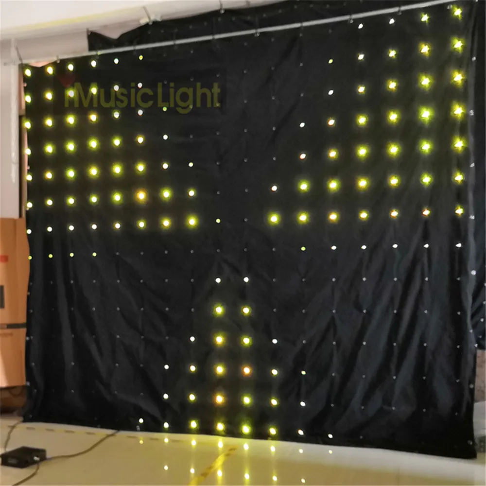 P18 2.5M*3M  LED Video Curtain Backdrop With DMX Controller 60 Animated Patterns Christmas Effect Light LED Vision Cloth