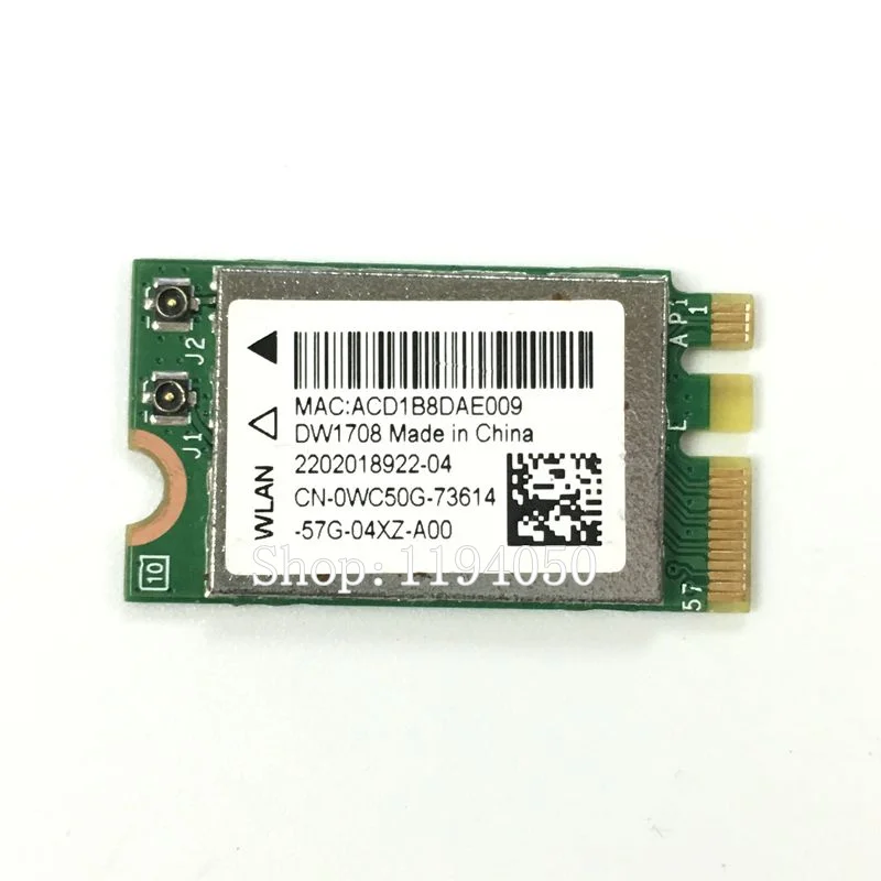 Placa de rede sem fio Broadcom, Wi-Fi, Bluetooth 4.0, DW1708, BCM943142Y, M.2 NGFF, 802.11 BGA N, DW1708