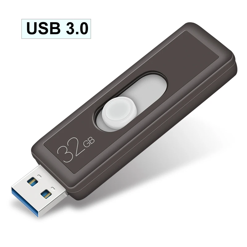 Personalized 128GB USB 3.0 Flash Drive 64GB Pendrive 32GB Pen Drive 3.0 Metal U Stick Push and pull USB Flash Drives Dropship