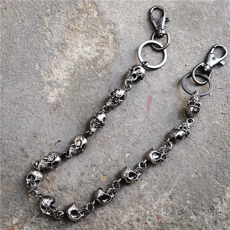 Long Biker Jean Key Wallet Chains Rock Punk Hip-pop Hipster Metal Keychain Pants Chain Fashion Men Jewelry Gift J221