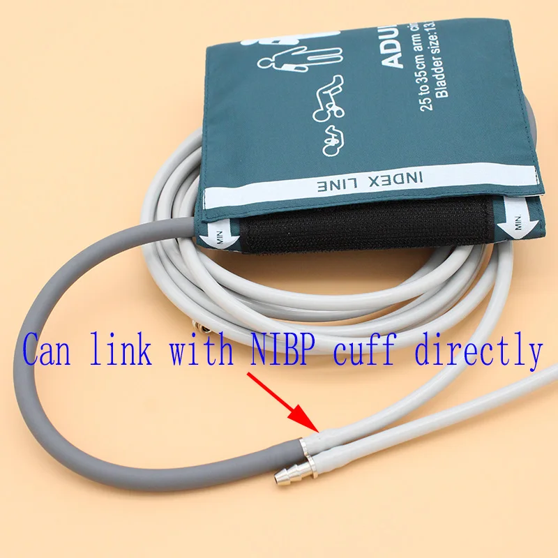 For HP/Siemens/Mindray/MEK/Contec/Goldway NPB to Adult/Child/Neonate/Infant NIBP Cuff M3918A 714-001800 Air Hose and Connector