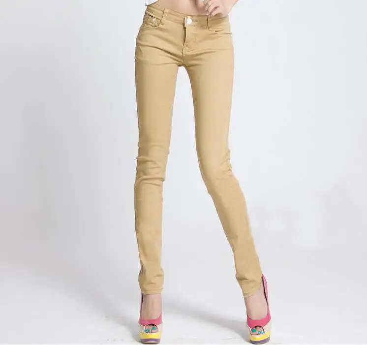 

Best-selling! Female fashion stretch jeans, women cotton casual zipper jeans, 21 colors, sizes 25-31