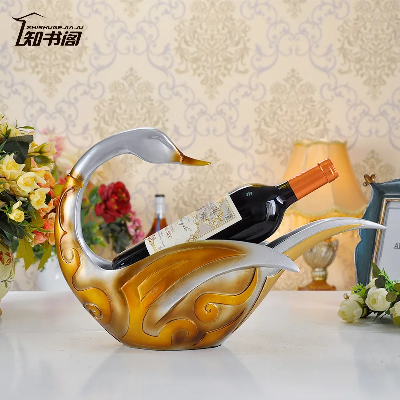 Swan wine rack fashion creative home decorations Decoration Wedding gifts practical furnishings modern European Wine