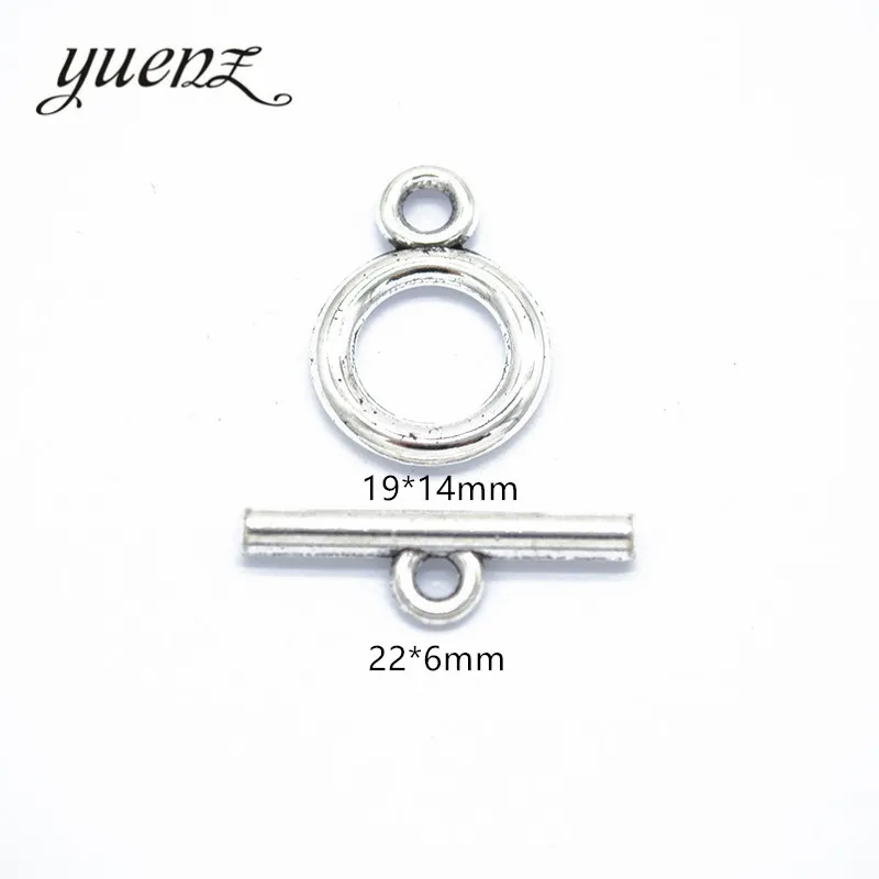 YuenZ 10 set  Antique Silver Plated OT Toggle Clasp Metal Fastener Bracelet For Jewelry Making Diy Accessories  V201