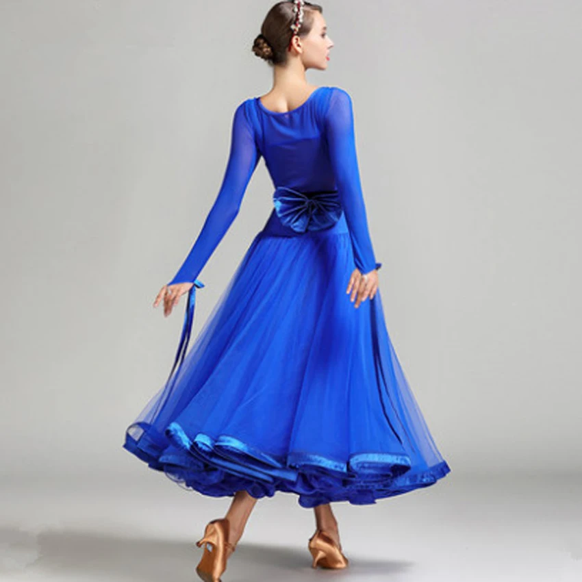 Waltz Ballroom Competition Dress Standard Mordern Dance Performance Costumes Women Mesh High End Evening Gown Sexy Big Swing