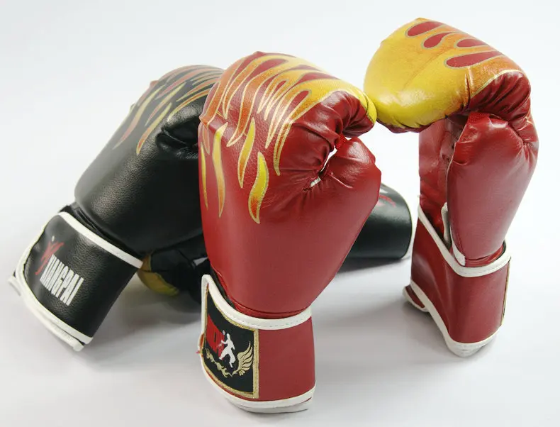 Durable Fire Grain PU Training sandbag Thai boxing gloves mitts Wing Chun Muaythai thai-boxing (with wrist protect)