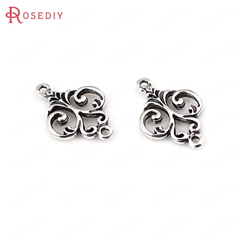 (B009)50 pieces 16*13mm Antique Silver Zinc Alloy Modeling Charms Connect Charms Diy Jewelry Findings Accessories Wholesale