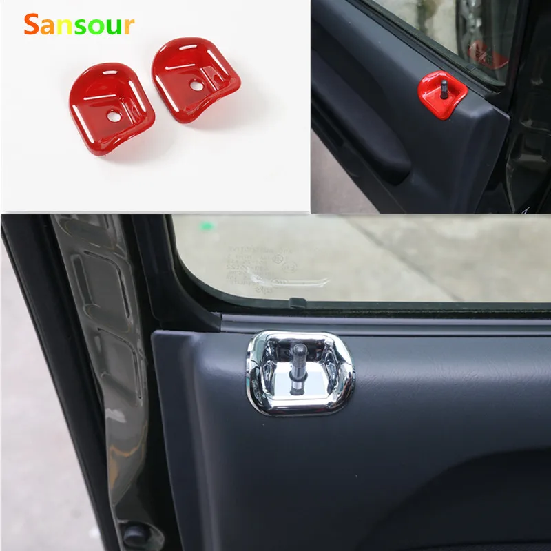 

Автомобильные наклейки Sansour для Suzuki jimny 2007-2017 ABS, автомобильный интерьерный дверной замок, декоративный чехол для Suzuki jimny, автомобильные аксессуары