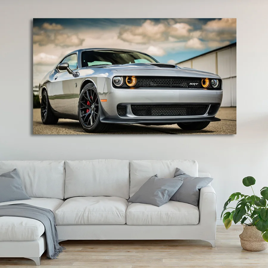 Dodge Challenger SRT Muscle Car Posters and Prints Canvas Art Paintings wall pictures for living room Decor