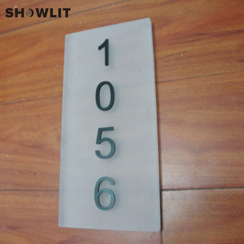 Plastic Rectangle Size Acrylic Door Plaques House Number Signs Custom Made Available