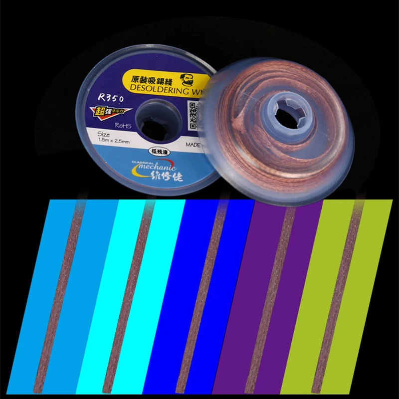 MECHANIC Solder Wick Remover 1.5/2.0/2.5/3.0/3.5mm Environmentally Desoldering Wire Braid BGA Soldering Repair Tools