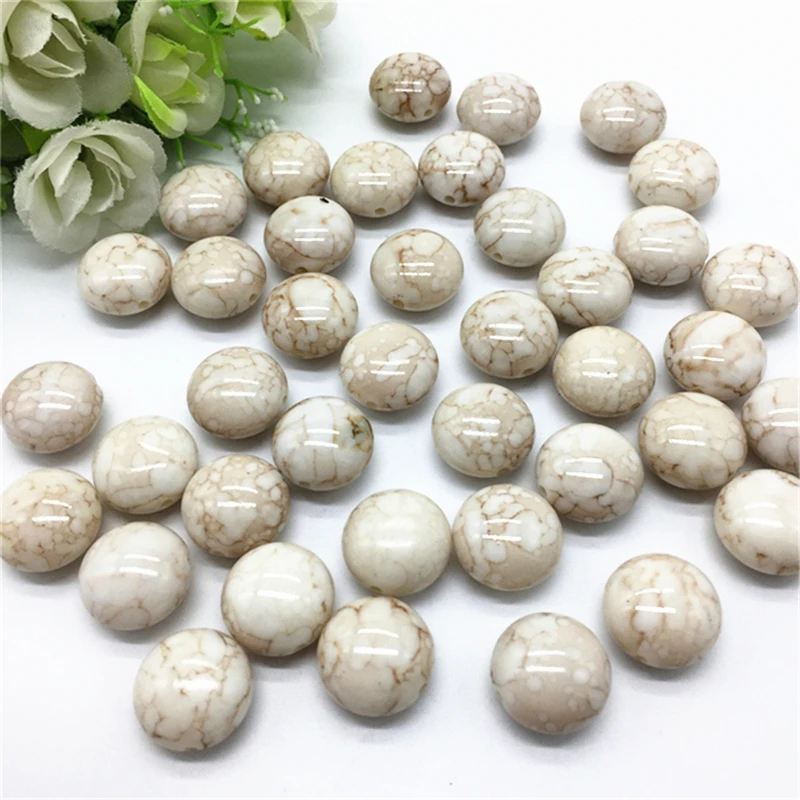 10pcs 16*16*10mm Oval Shape Crack Acrylic Beads Spacer Loose Bead For Jewelry Making Accessory Beads DIY #YKL