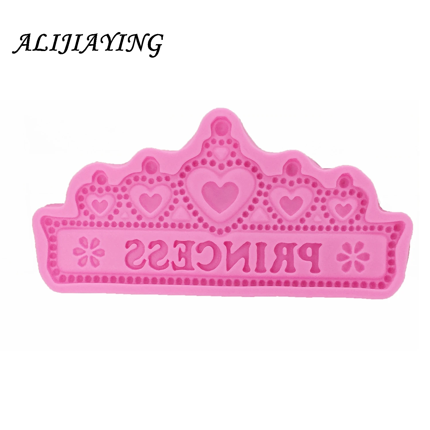 Ferramentas de decoração de bolo coroa de princesa, molde de silicone para confeitaria coração de amor doce confeitaria fondant moldes de argila/borracha d0949