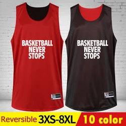 Reversible Jersey & Shorts 2PCS Double Wear Basketball Set Breathable Ultra-thin Sportswear Suit Male Basketball Custom LOGO Nam