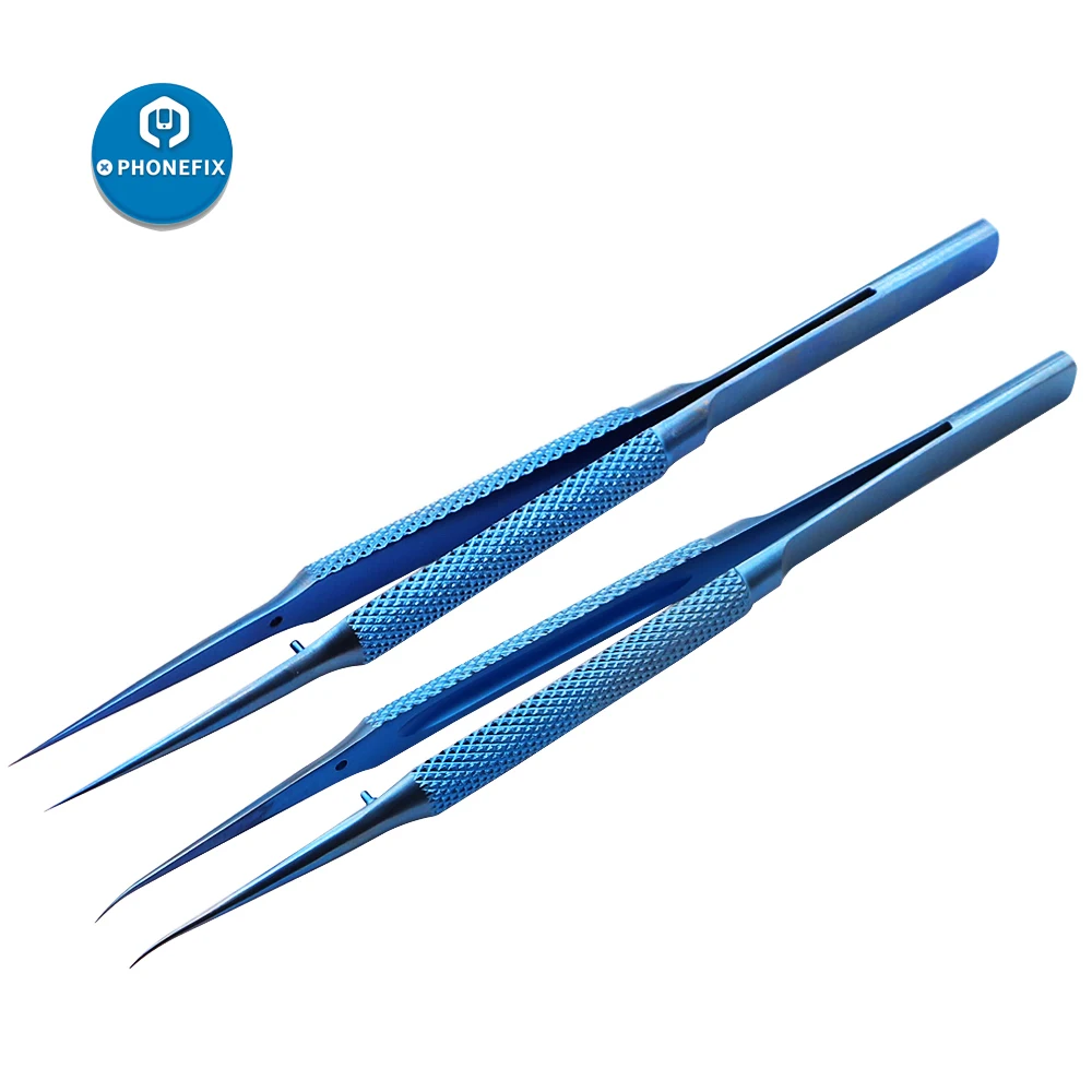Precision Tweezers Titanium Alloy Fly Line Fingerprint Tweezers for Phone Motherboard Repair Jumper Line Maintenance Hand Tool
