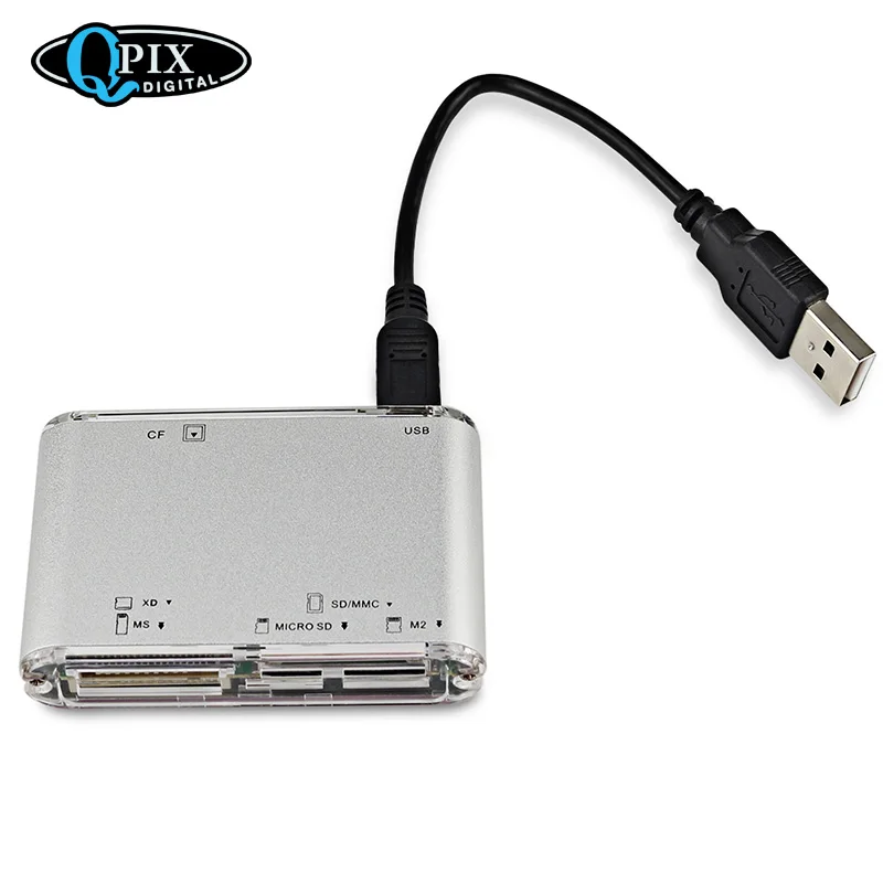 Leitor de cartão multifuncional universal, leitor de cartão de memória de alta velocidade sdxc/sdhc/cf