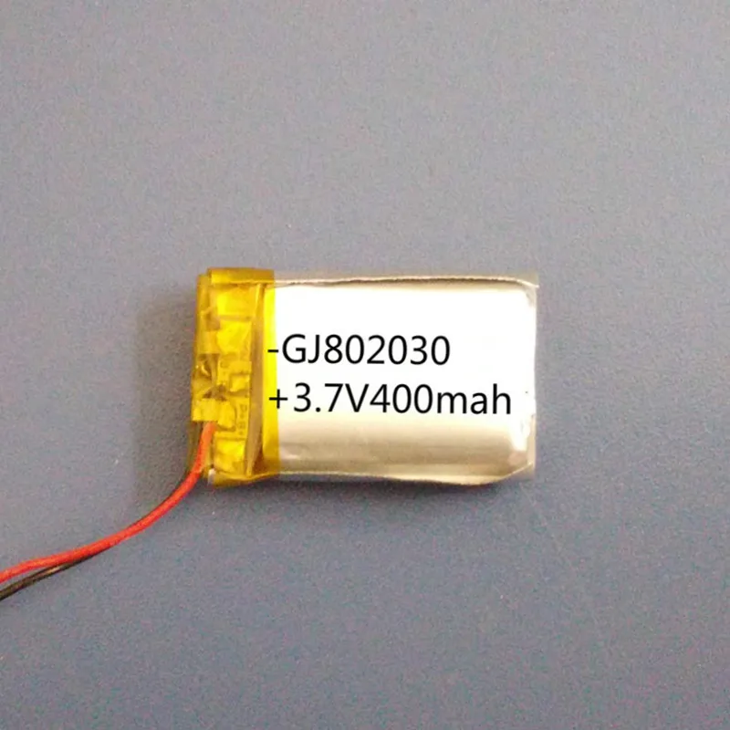 Free shipping by DHL Fedex UPS 100pcs/lot 400mAh 3.7V lithium polymer battery 802030 Li ion massager battery