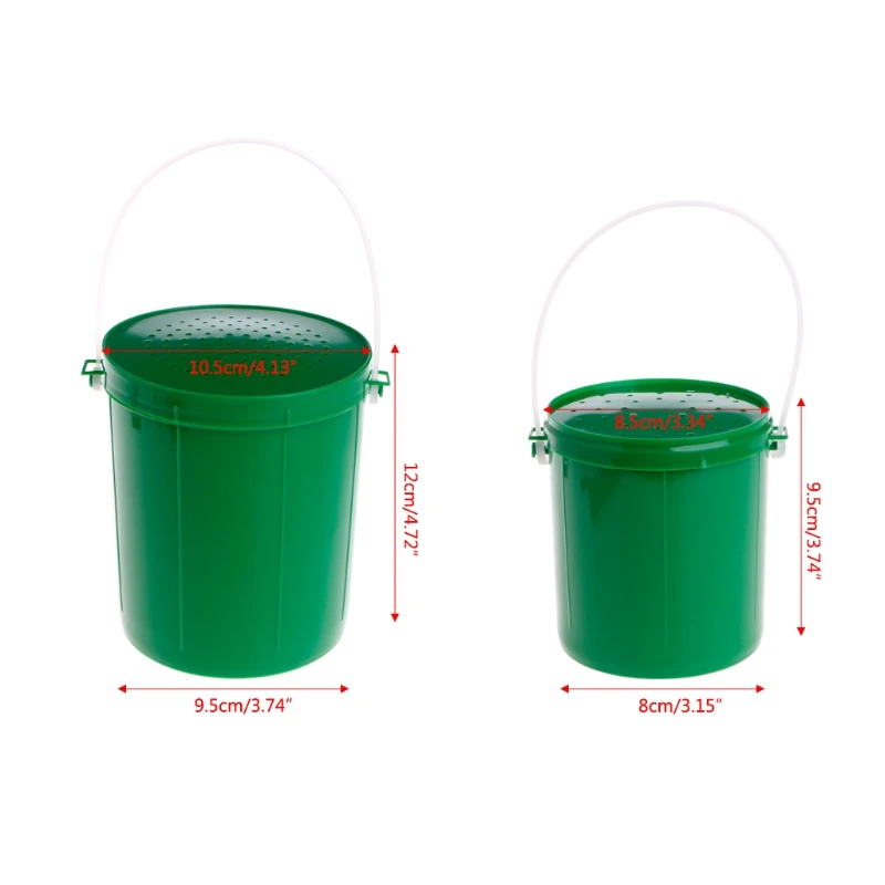 1pc Fishing Bait Bucket Breathable Fishing Bait Container Live Bait Boxes Earthworm Maggot Worm Lure Fishing Tackle Box