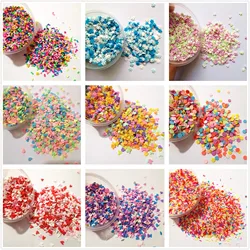 100 g/borsa Slime Filler Clay Sprinkles Filler Toys accessori Candy Fake Cake fette di Dessert decorazione a forma di cuore