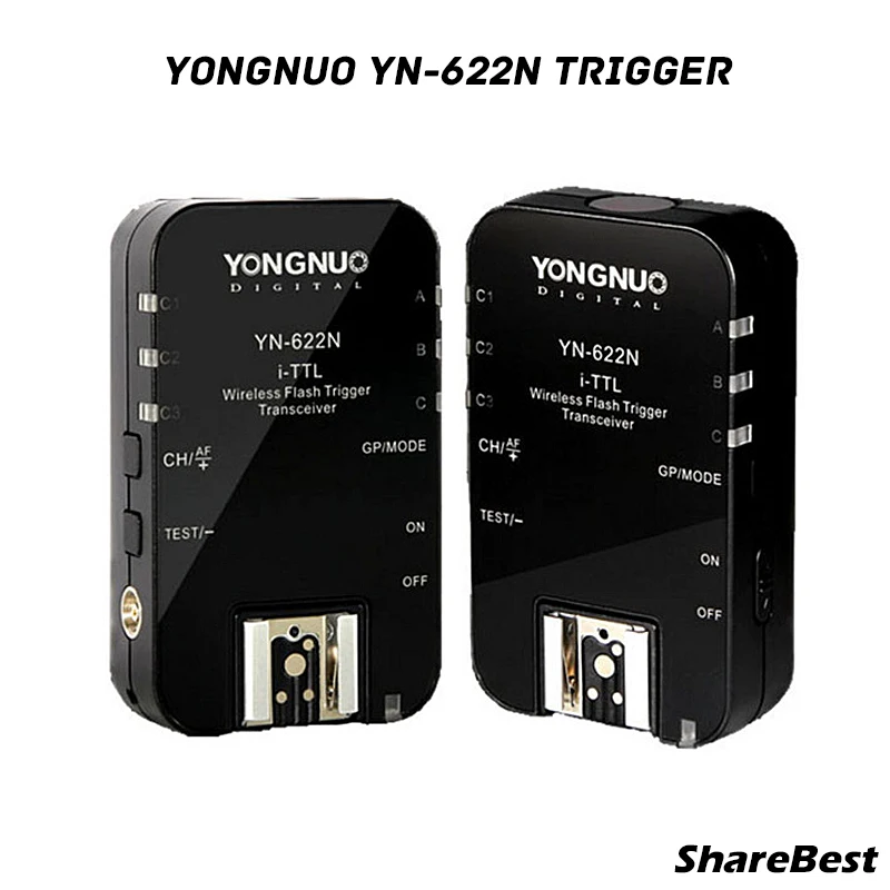 Yongnuo YN-622N YN 622 Wireless I TTL ITTL HSS 1/8000S Flash Trigger 2 Transceivers for Nikon DSLR