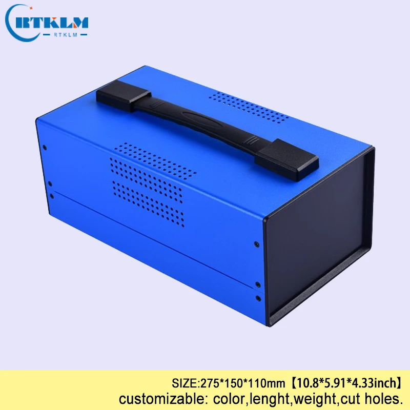 Iron electronics project box diy cabinet junction box Handheld metal desktop enclosure electrical panel box 275*150*110mm