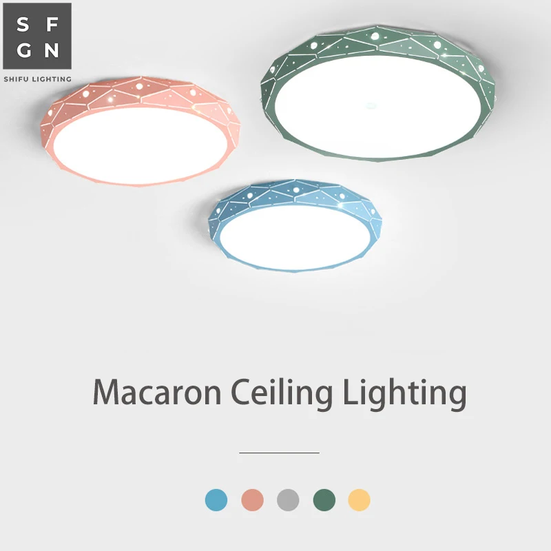 

Macaroon ceiling lighting Ultra-thin 5cm wrought iron led ceiling lamps modern ceiling light for bedroom study room living room