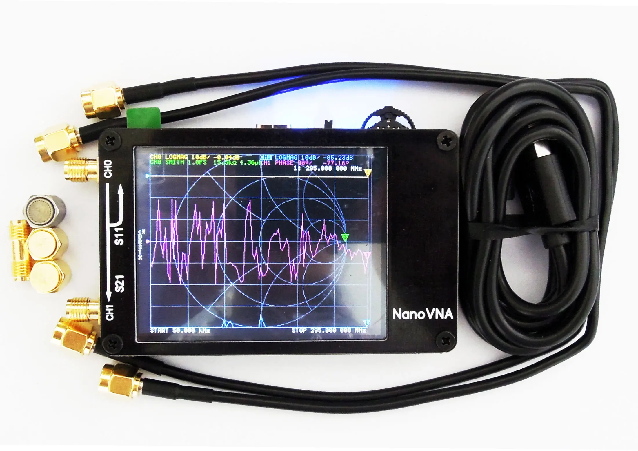 

NanoVNA Very tiny handheld Vector Network Analyzer 50KHz -900MHz Digital LCD display HF VHF UHF Antenna Analyzer