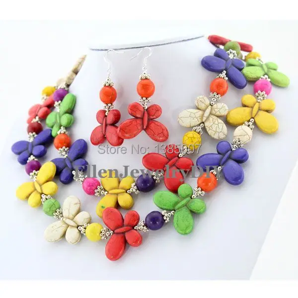 Multicolor Butterfly hot Jewelry Set hot Necklace Party Bridal Set Wedding Necklace,hot Earrings