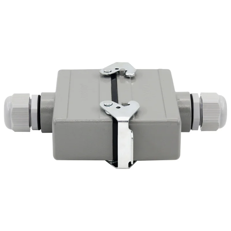 24 core Rectangular heavy duty connector butt type He-024 waterproof socket connector for aerospace industry 16A