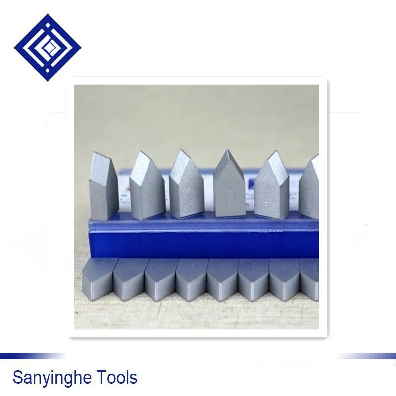 YW2 C120  from Zhuzhou diamond brand cemented carbide 30pcs/box welding insert screw cutting tool external finishing head