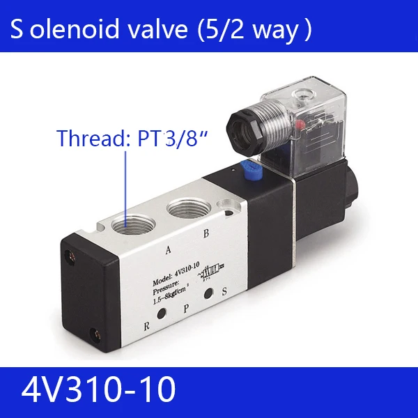 Good qualty 5 port 2 position Solenoid Valve 4V310-10,have DC24v,DC12V,AC24V,AC110V,AC220V