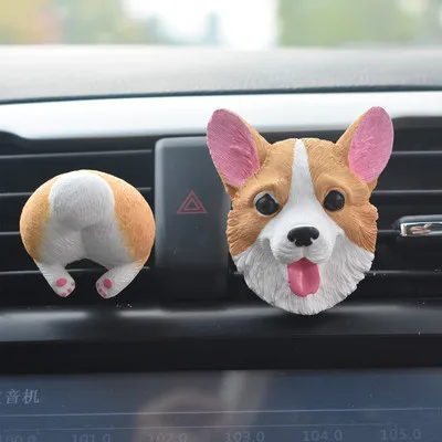 Welsh corgi pembroke Car Ornaments Air Vent Clip Auto Decoration Accessories