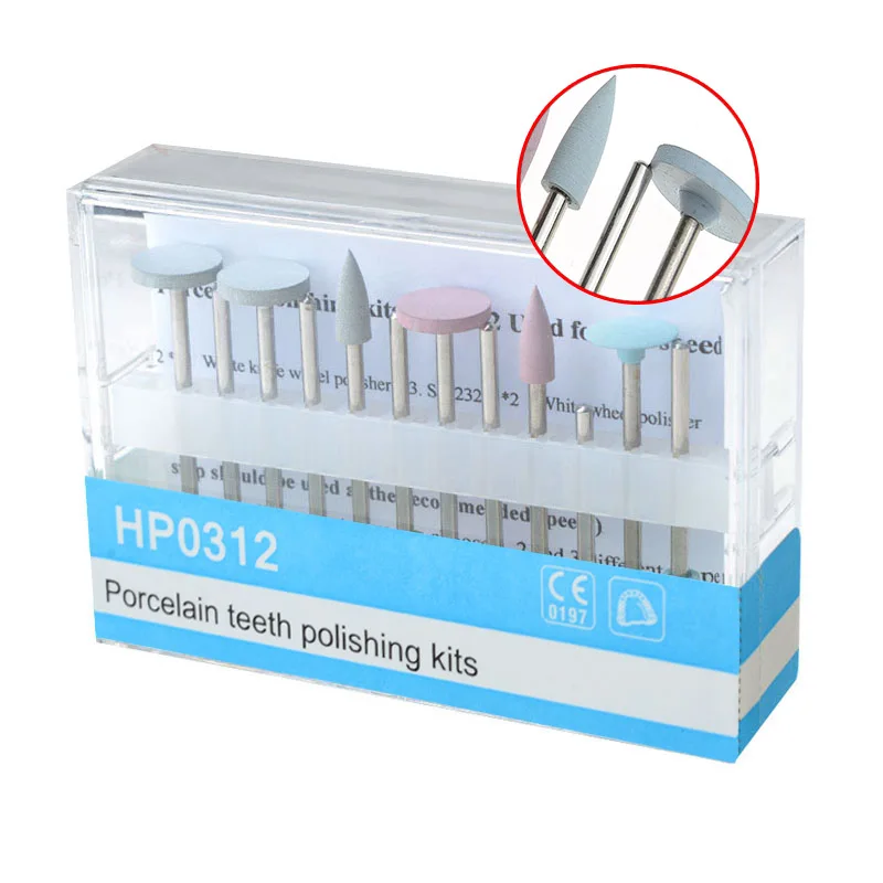 

Dental Material Instrument Composite HP0312 Polishing Stone Kits Assorted Prophy Stone Coloring New Dentist Use