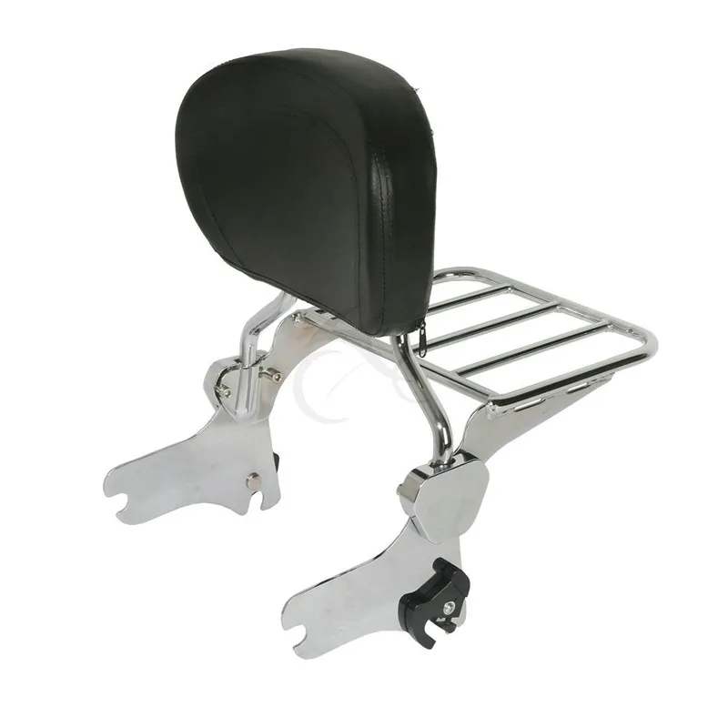 Motorcycle Backrest Sissy Bar Luggage Rack For Harley Touring Road King FLHT Electra Glide Street Glide Road Glide 1997-2008 06